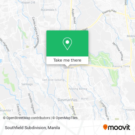 Southfield Subdivision map