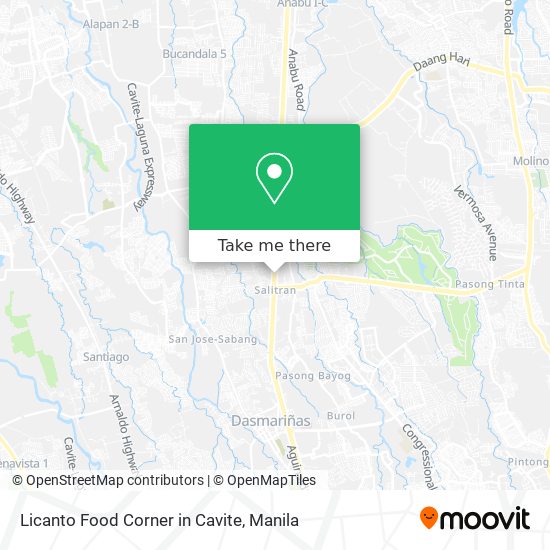 Licanto Food Corner in Cavite map