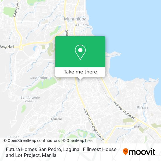Futura Homes San Pedro, Laguna . Filinvest House and Lot Project map