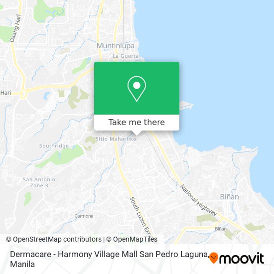 Dermacare - Harmony Village Mall San Pedro Laguna map