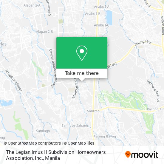 The Legian Imus II Subdivision Homeowners Association, Inc. map