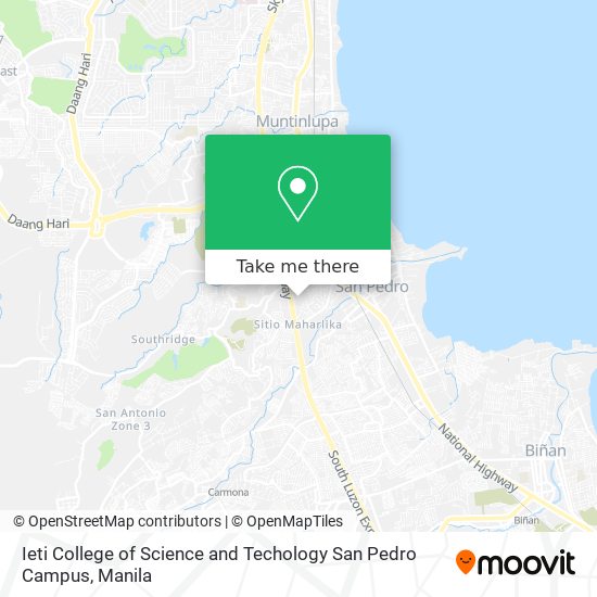 Ieti College of Science and Techology San Pedro Campus map