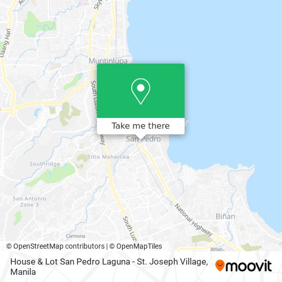 House & Lot San Pedro Laguna - St. Joseph Village map