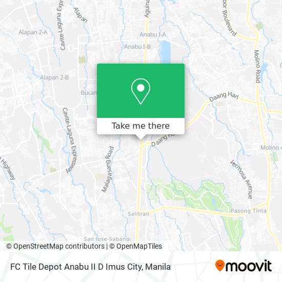 FC Tile Depot Anabu II D Imus City map