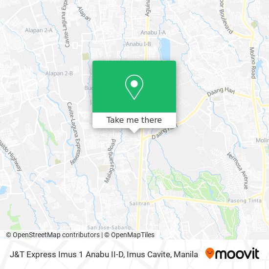 J&T Express Imus 1 Anabu II-D, Imus Cavite map