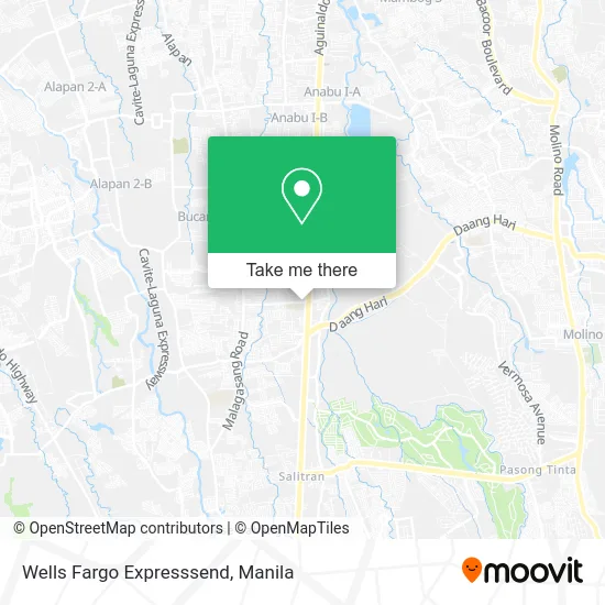 Wells Fargo Expresssend map