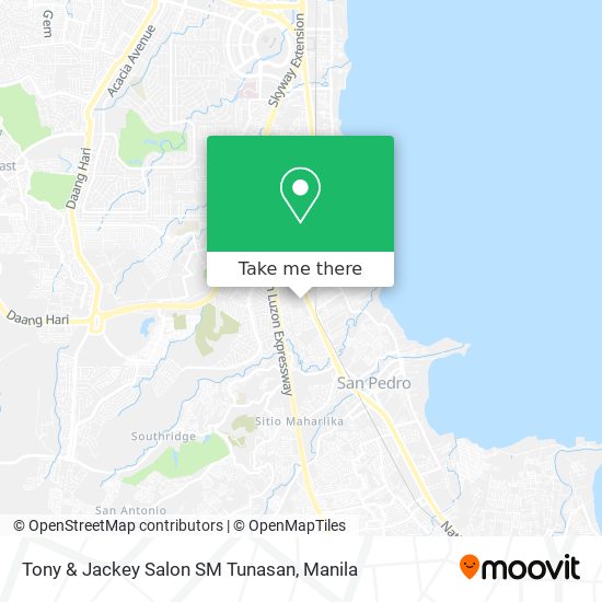 Tony & Jackey Salon SM Tunasan map