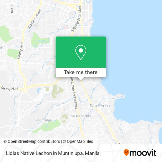 Lidias Native Lechon in Muntinlupa map