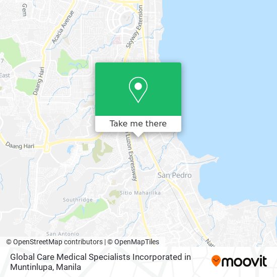 Global Care Medical Specialists Incorporated in Muntinlupa map