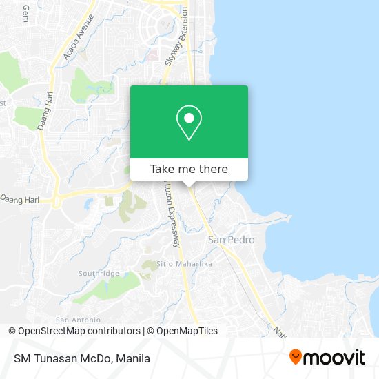 SM Tunasan McDo map