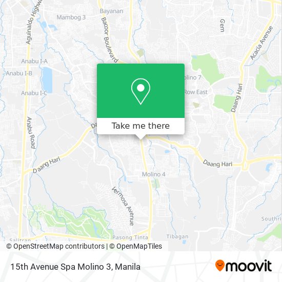 15th Avenue Spa Molino 3 map