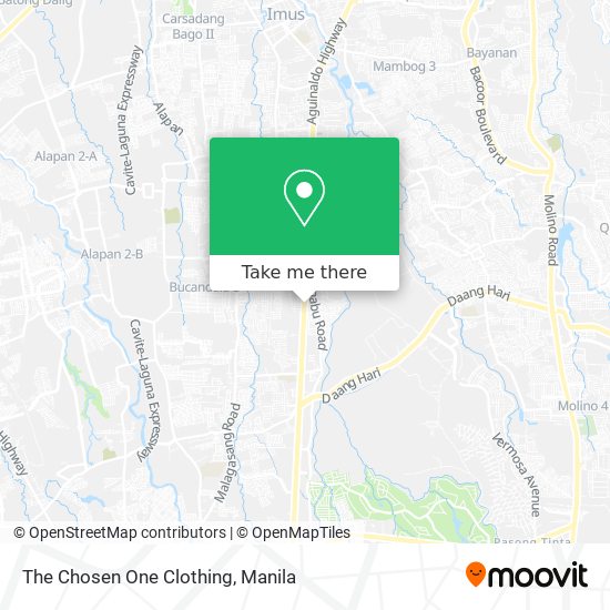 The Chosen One Clothing map