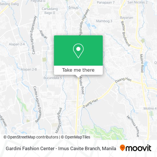 Gardini Fashion Center - Imus Cavite Branch map
