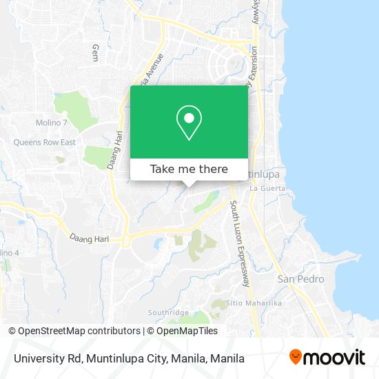 University Rd, Muntinlupa City, Manila map