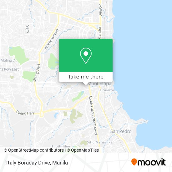 Italy Boracay Drive map