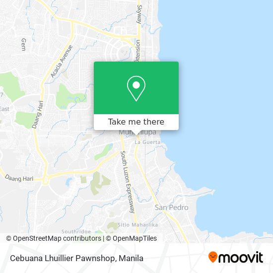 Cebuana Lhuillier Pawnshop map