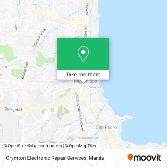 Crymton Electronic Repair Services map