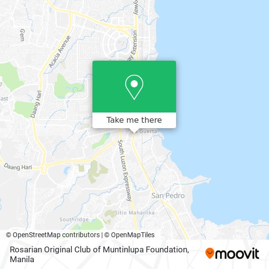 Rosarian Original Club of Muntinlupa Foundation map