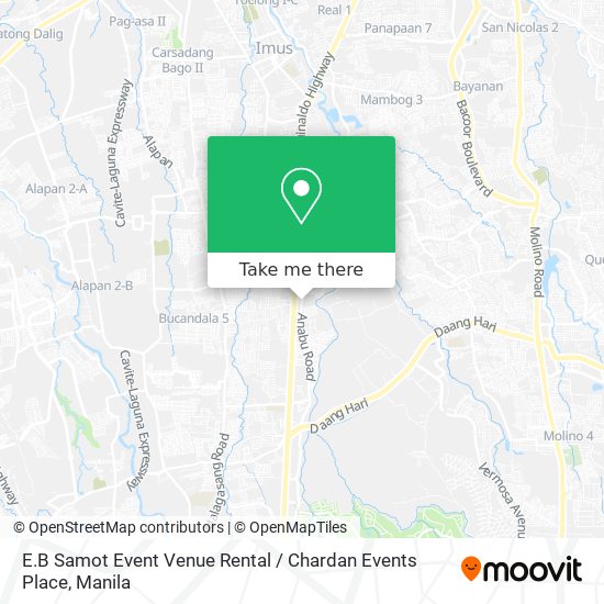 E.B Samot Event Venue Rental / Chardan Events Place map