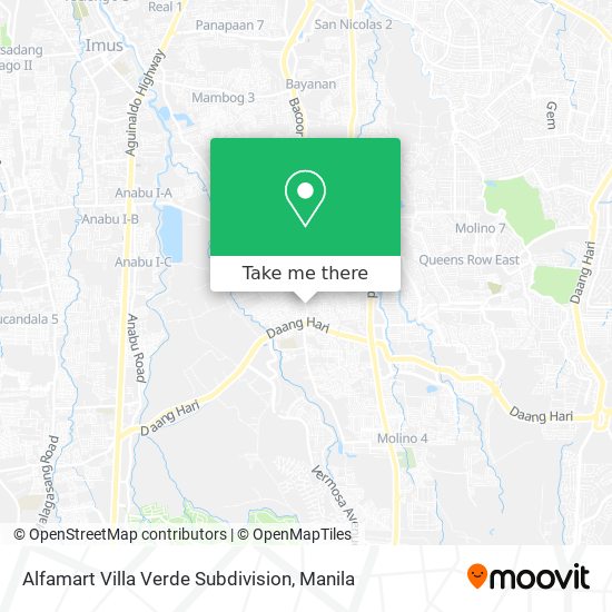 Alfamart Villa Verde Subdivision map