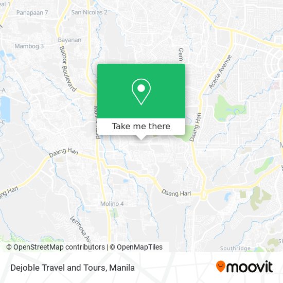 Dejoble Travel and Tours map