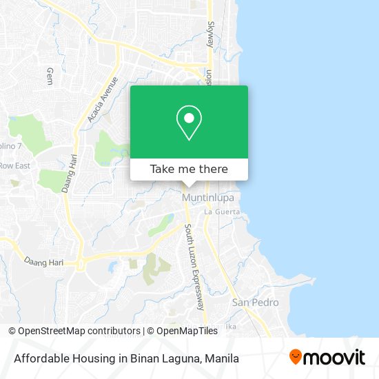Affordable Housing in Binan Laguna map