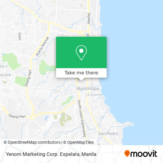 Yenom Marketing Corp. Espelata map