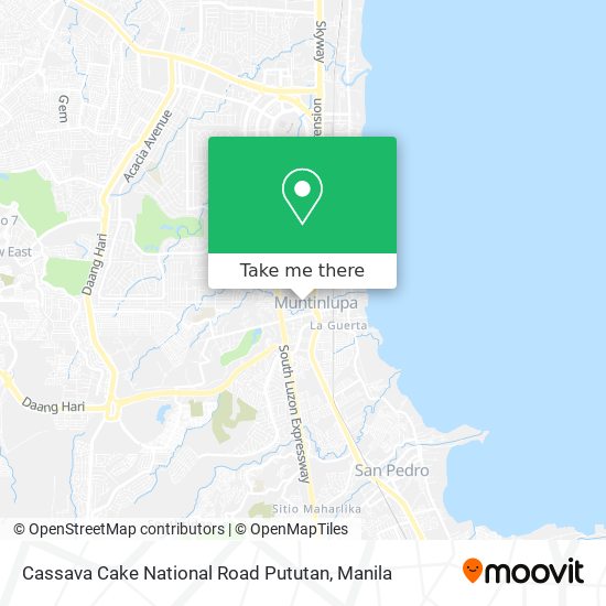 Cassava Cake National Road Pututan map