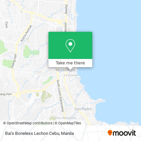 Bai's Boneless Lechon Cebu map