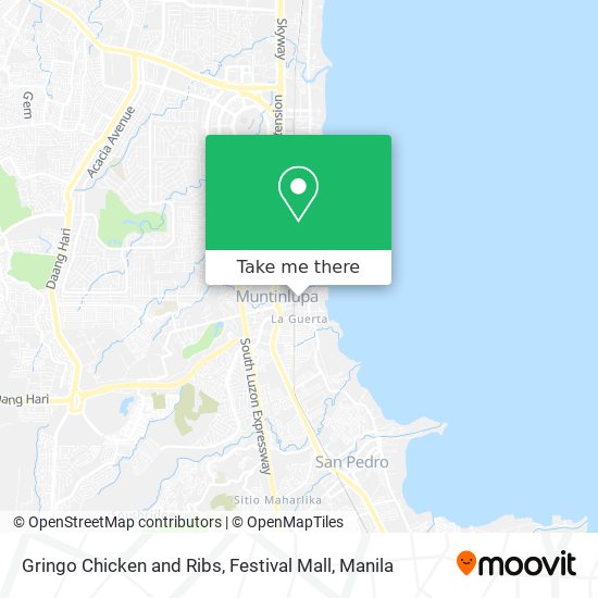 Gringo Chicken and Ribs, Festival Mall map