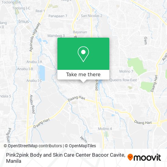 Pink2pink Body and Skin Care Center Bacoor Cavite map