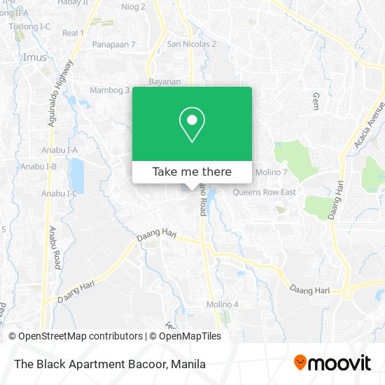 The Black Apartment Bacoor map