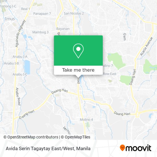 Avida Serin Tagaytay East/West map