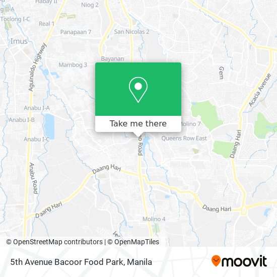5th Avenue Bacoor Food Park map