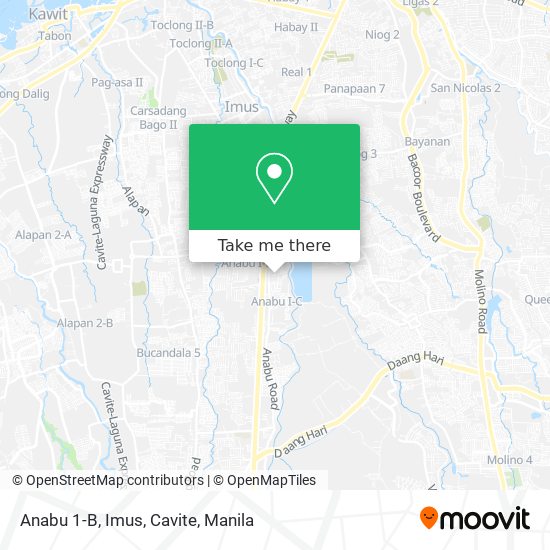 Anabu 1-B, Imus, Cavite map