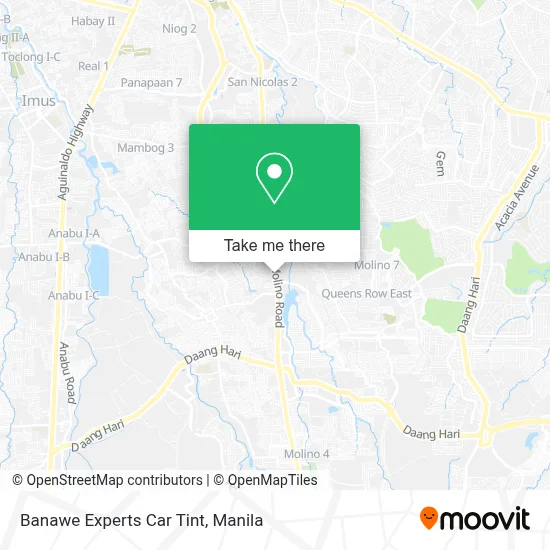 Banawe Experts Car Tint map
