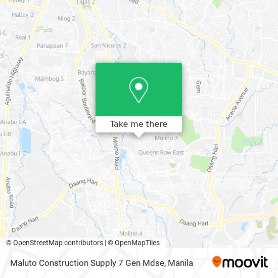 Maluto Construction Supply 7 Gen Mdse map