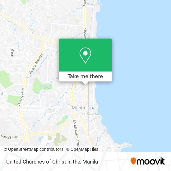 United Churches of Christ in the map