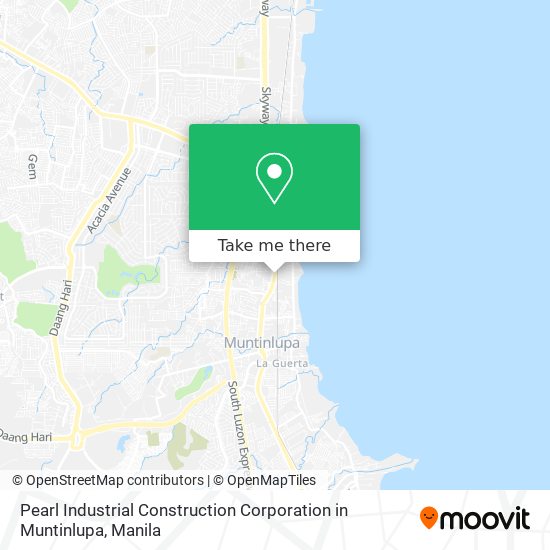 Pearl Industrial Construction Corporation in Muntinlupa map