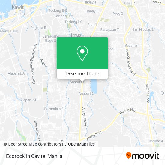 Ecorock in Cavite map