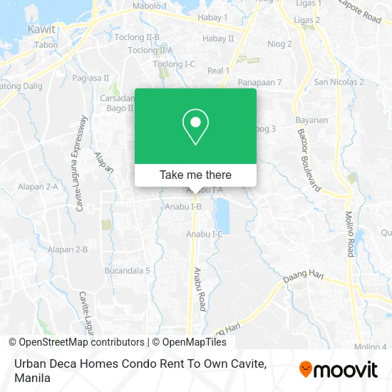 Urban Deca Homes Condo Rent To Own Cavite map