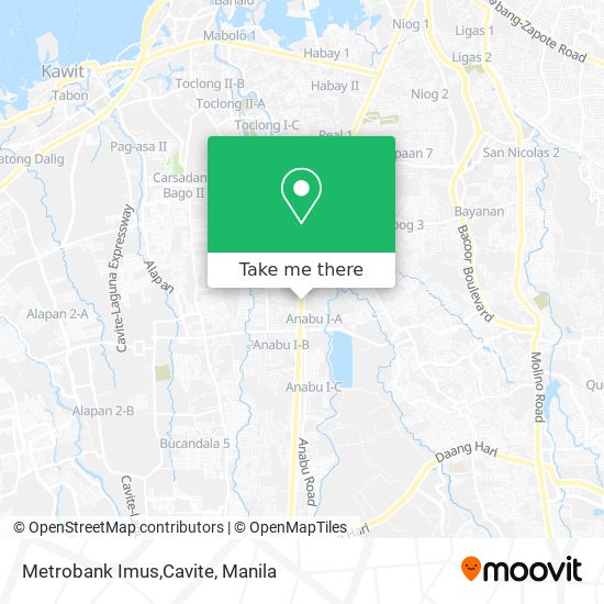 Metrobank Imus,Cavite map