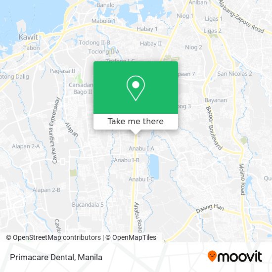 Primacare Dental map