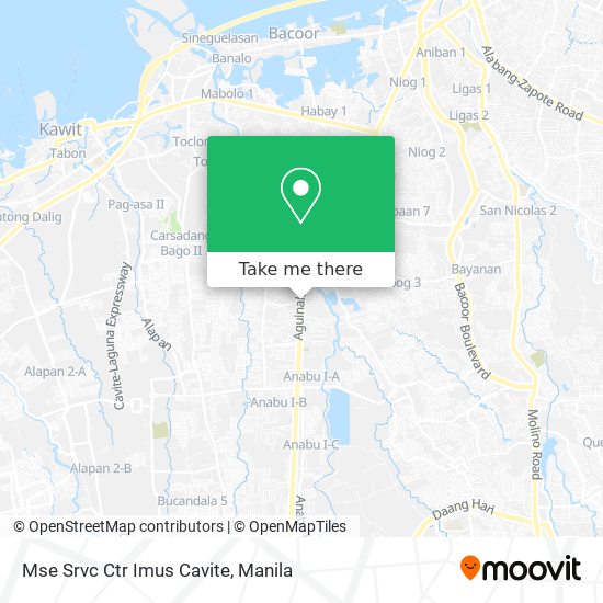 Mse Srvc Ctr Imus Cavite map