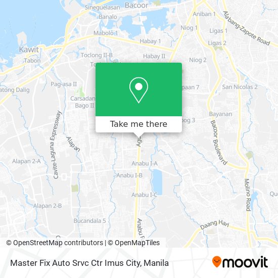 Master Fix Auto Srvc Ctr Imus City map