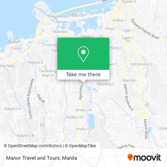 Manor Travel and Tours map