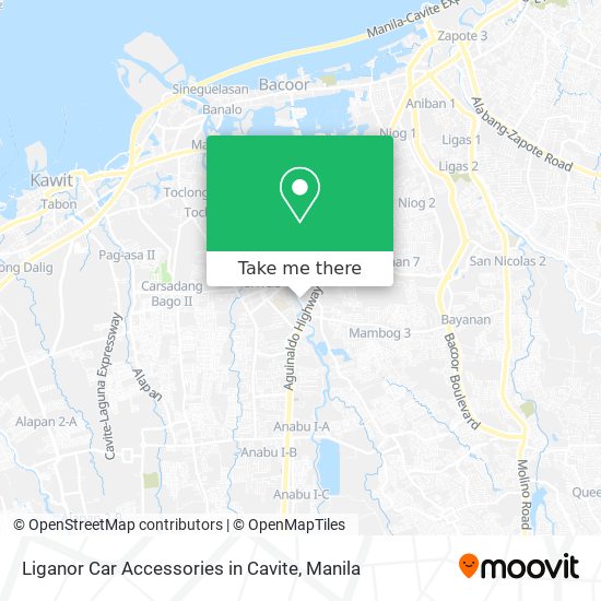 Liganor Car Accessories in Cavite map