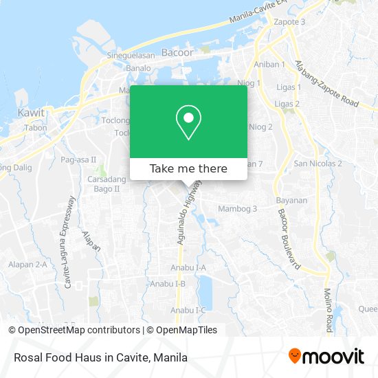 Rosal Food Haus in Cavite map