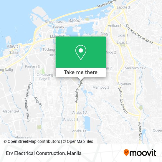 Erv Electrical Construction map