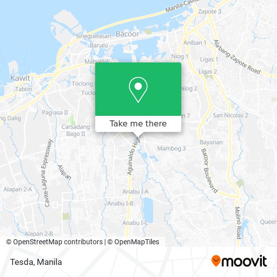 Tesda map